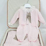 Marlù Completo Rosa/Tabacco per Neonate
