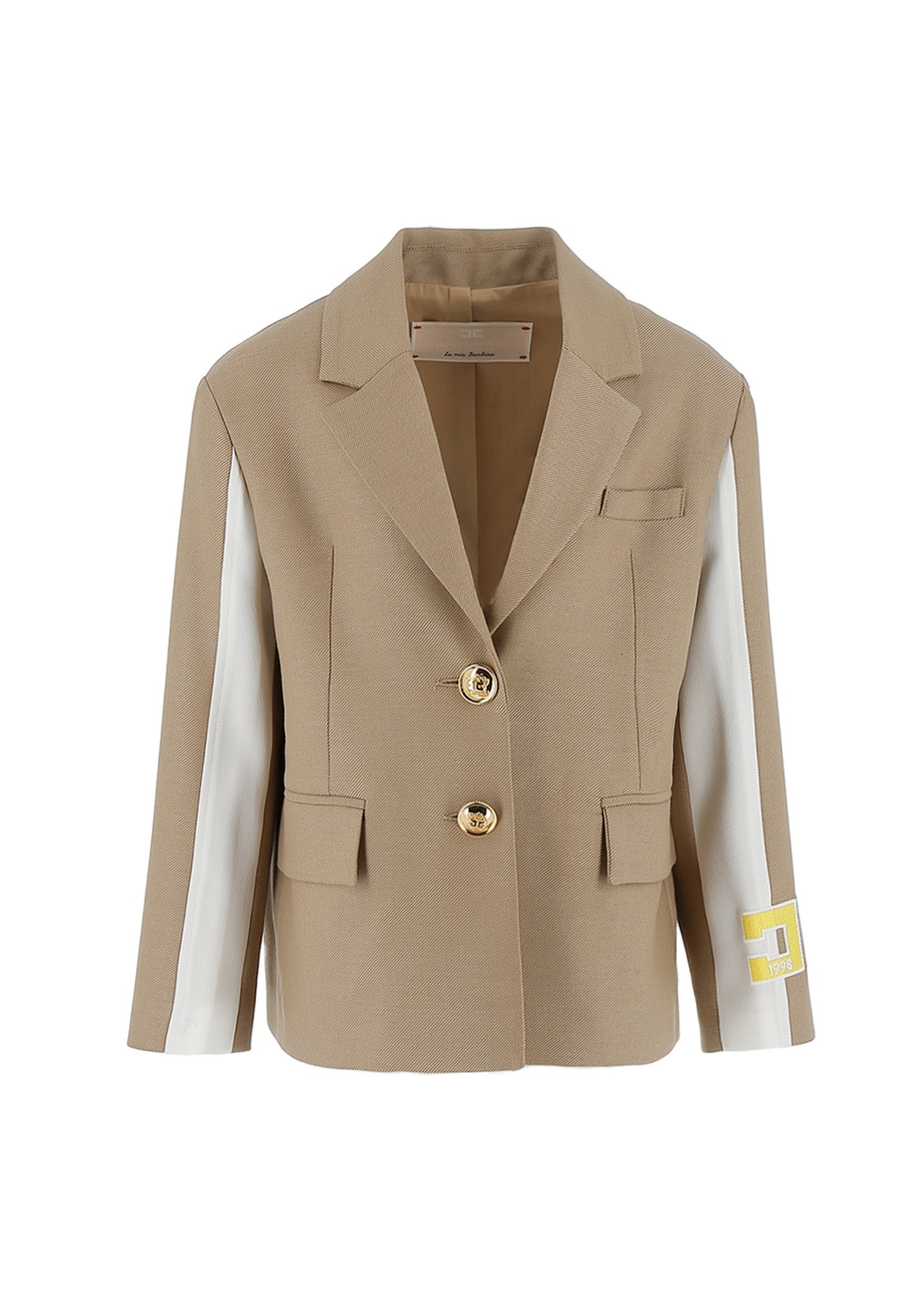 Elisabetta Franchi La Mia Bambina Giacca Blazer Cammello per Bambine