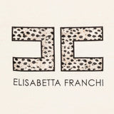 Elisabetta Franchi La Mia Bambina Telo Mare Burro con Logo Motivo Animalier per Bambine