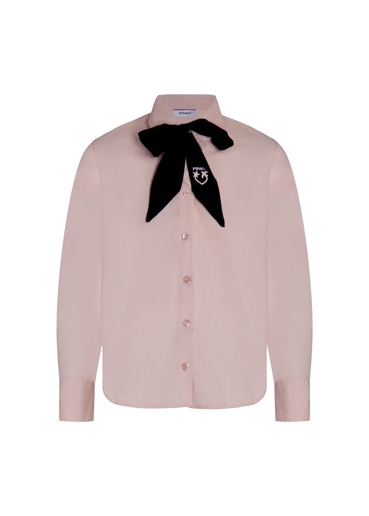 Pinko Kids Camicia Rosa con Fiocco per Bambine 