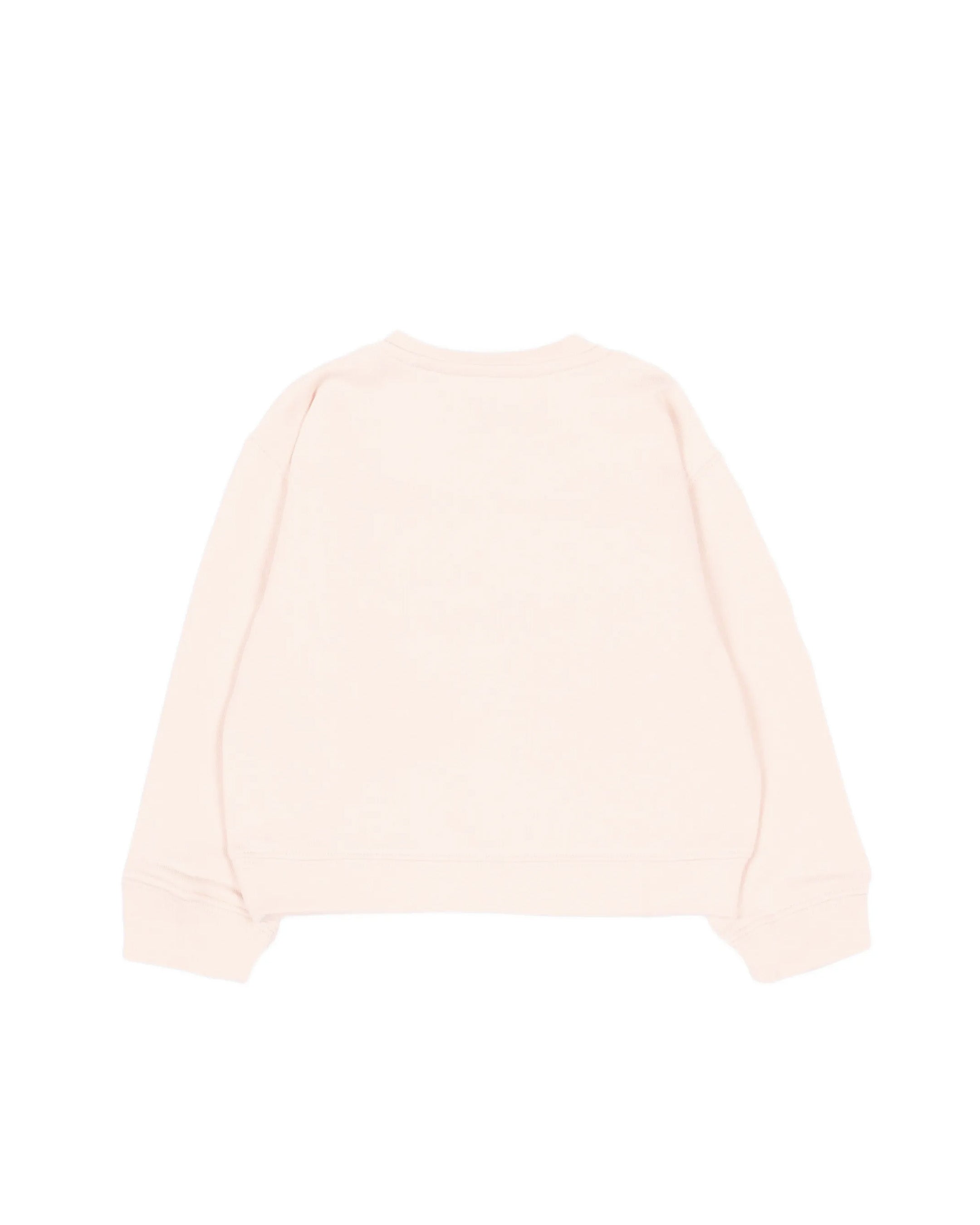 Palm Angels Kids Girocollo Rosa con Logo Bianco per Neonate