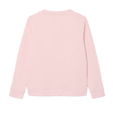 Lacoste Kids Felpa Rosa con Logo Coccodrillo per Bambine