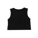 John Richmond Kids Top Nero con Logo Stampato per Bambine