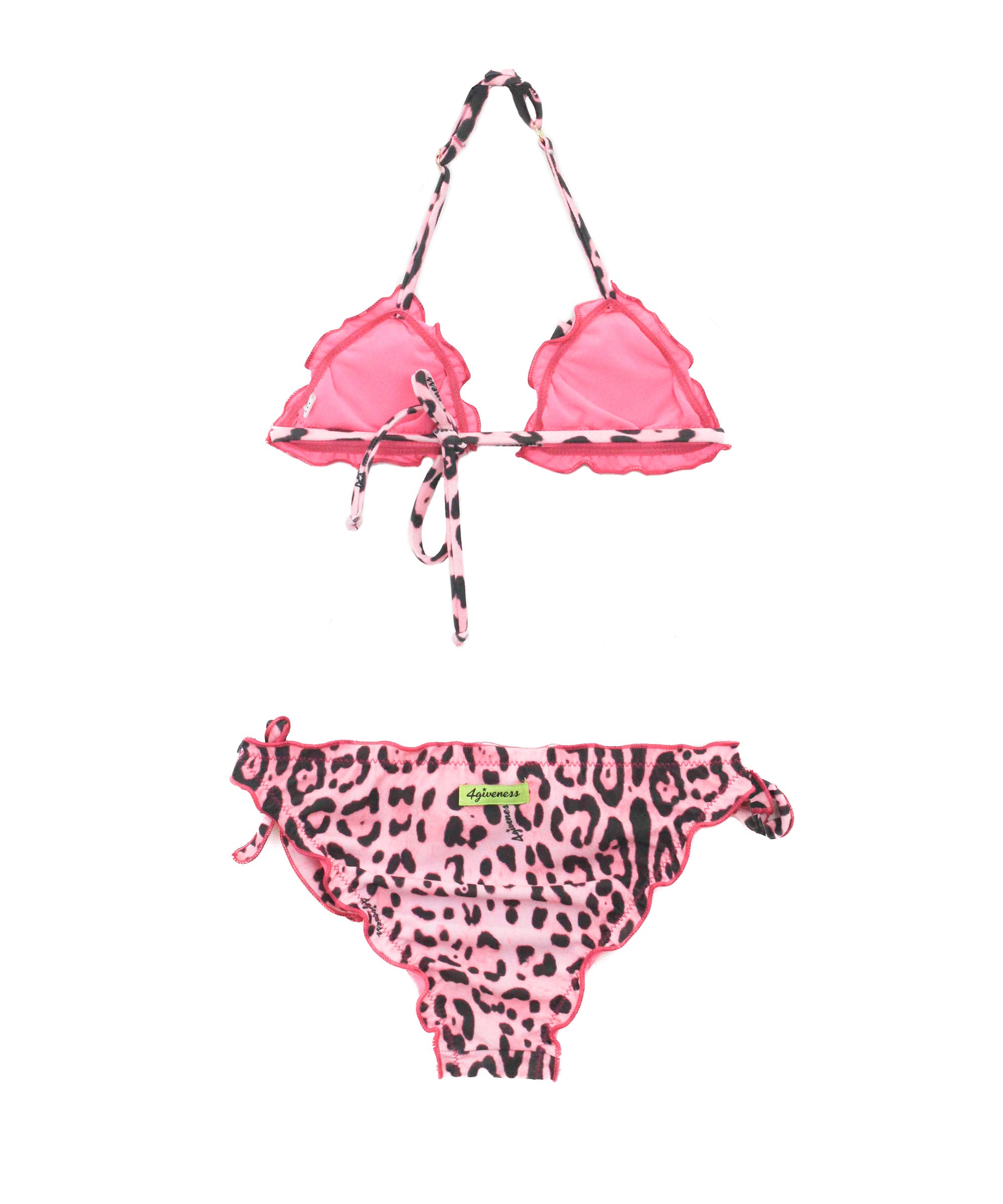 4GIVENESS Costume Bikini Fantasia Maculata Rosa per Bambine