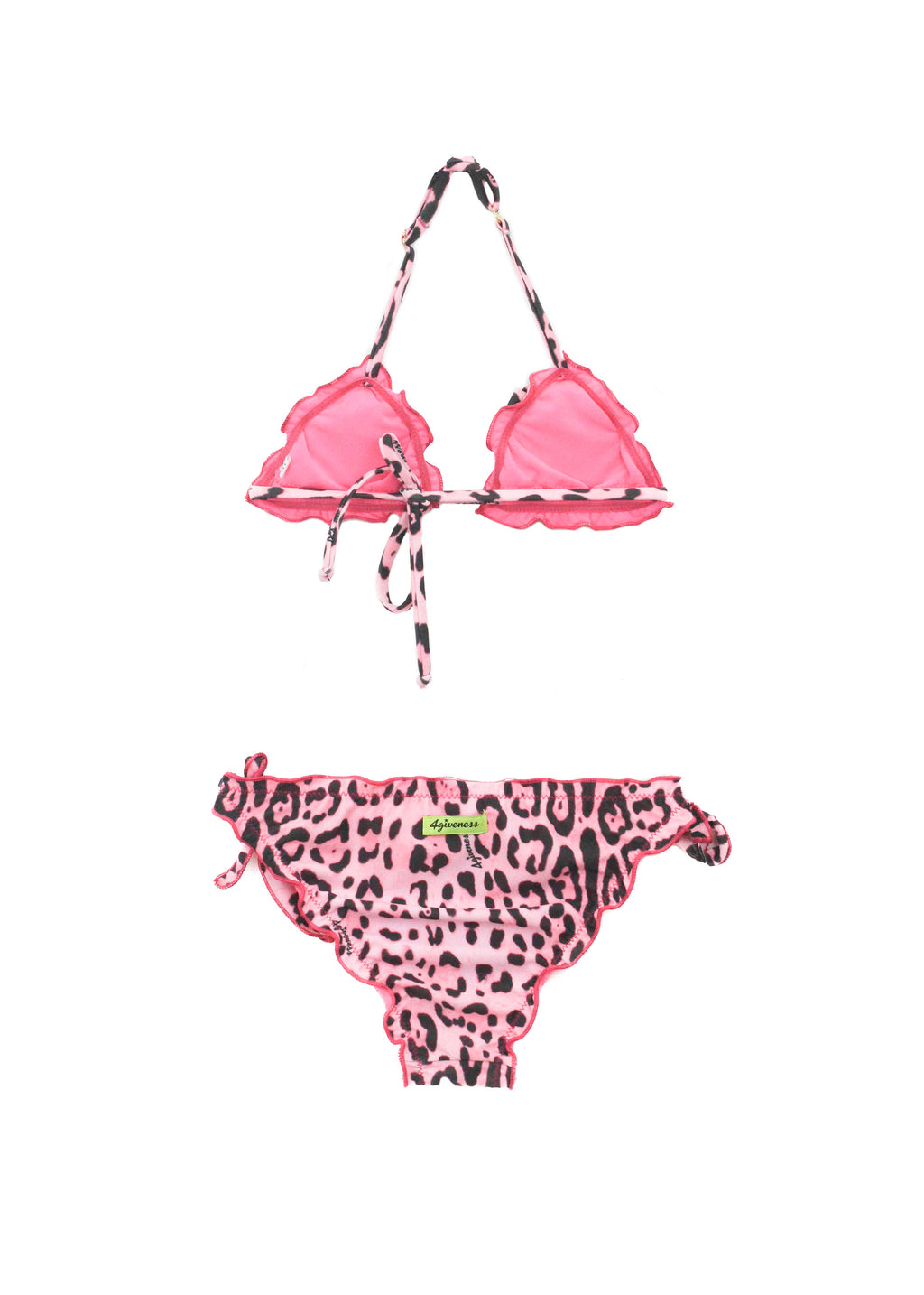 4GIVENESS Costume Bikini Fantasia Maculata Rosa per Bambine