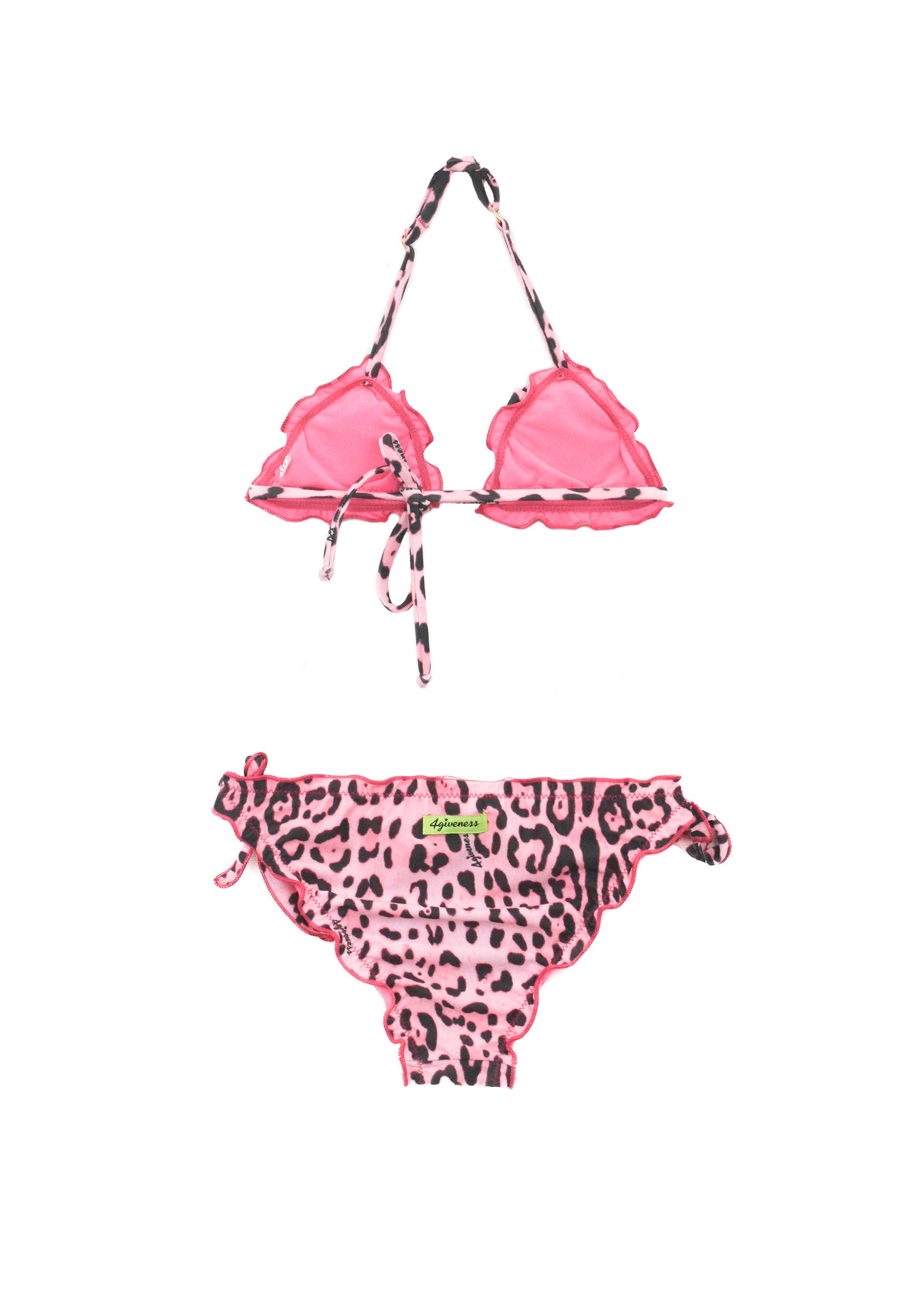 4GIVENESS Costume Bikini Fantasia Maculata Rosa per Bambine