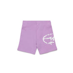 Diesel Kids Short Lilla in Felpa con Logo per Neonate