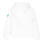 Save The Duck Kids Giubbino Bianco con Cappuccio con Patch Logo