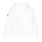 Save The Duck Kids Giubbino Bianco con Cappuccio con Patch Logo