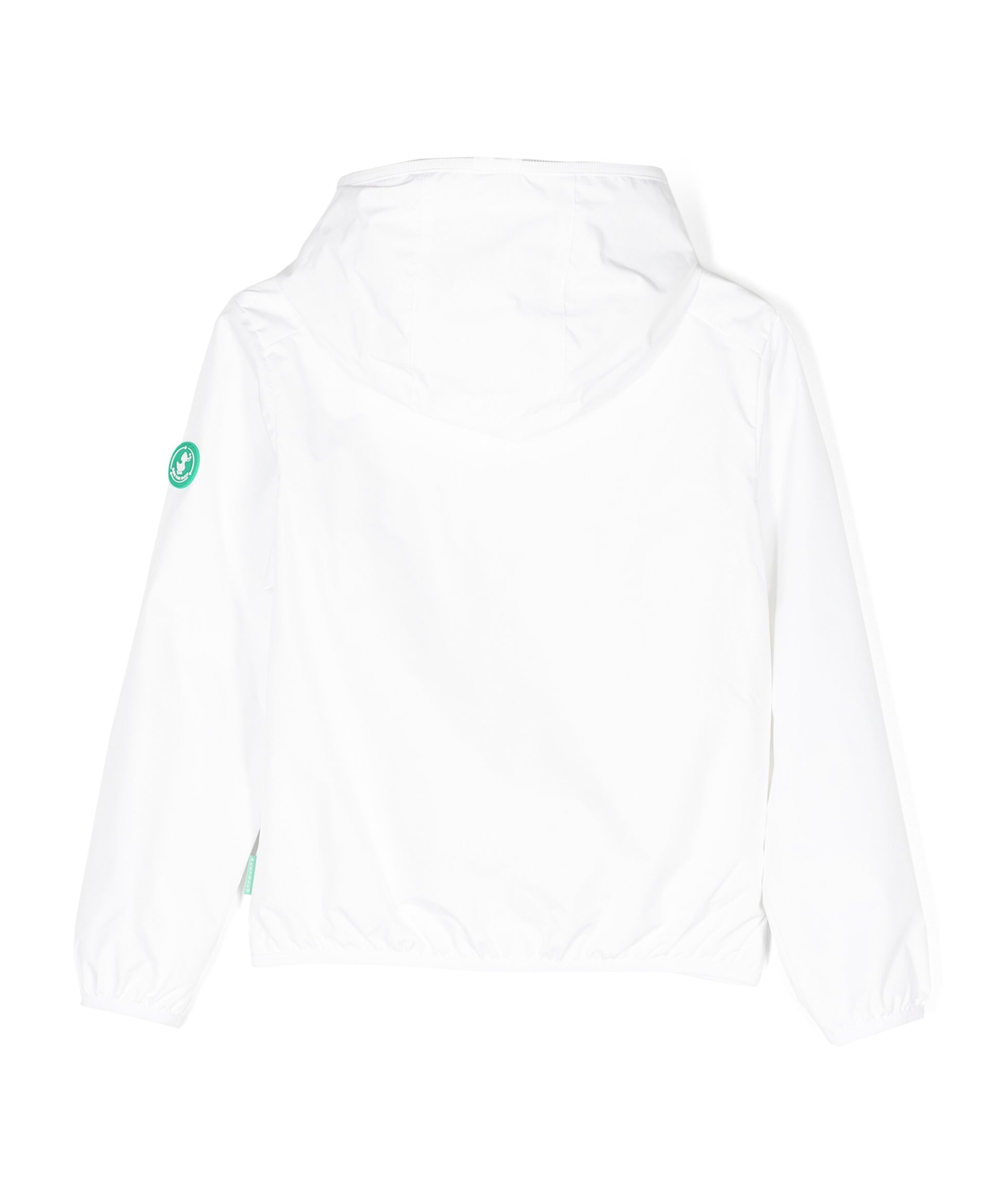 Save The Duck Kids Giubbino Bianco con Cappuccio con Patch Logo
