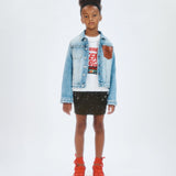Dsquared2 Kids Giacca in Denim Blu Chiaro per Bambine