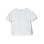 Elisabetta Franchi La Mia Bambina T-Shirt Panna con Logo