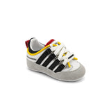 Dsquared2 Kids Sneaker da culla bianca con strisce nere per Neonati