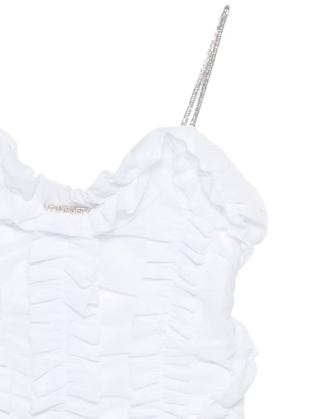 Twinset Top Off-White con Spalline Strass per Bambine