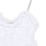 Twinset Top Off-White con Spalline Strass per Bambine