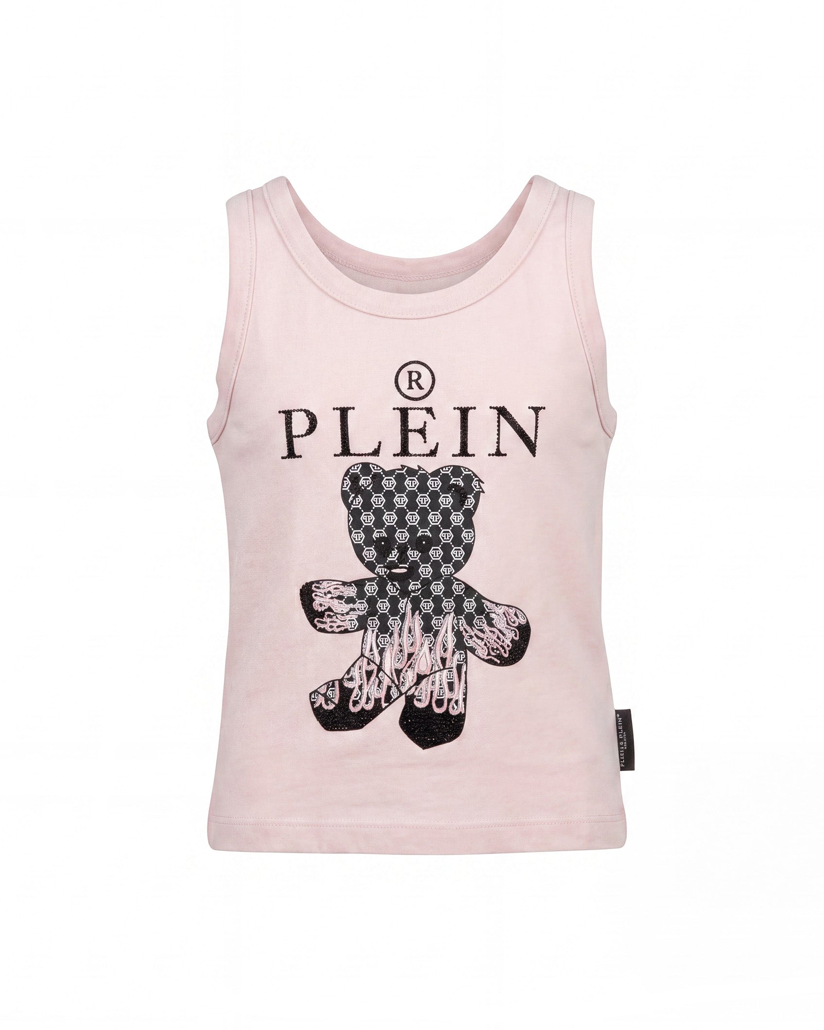 Philipp Plein Kids Canotta Rosa con Stampa per Bambine