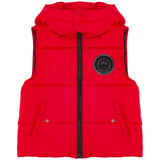 Barrow Kids Giubbino Gilet Rosso con Cappuccio per Bambini