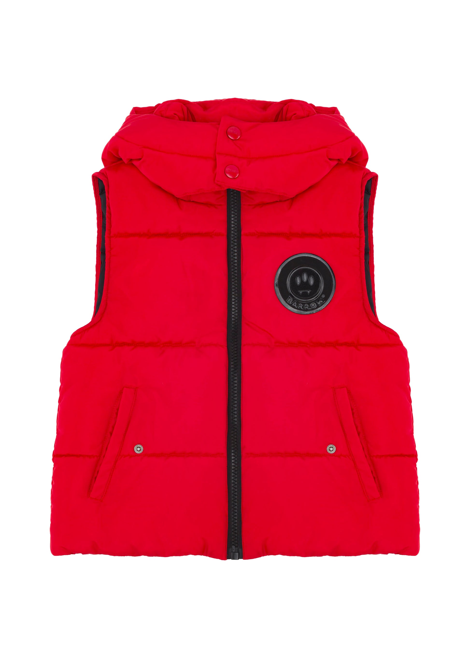Barrow Kids Giubbino Gilet Rosso con Cappuccio per Bambini