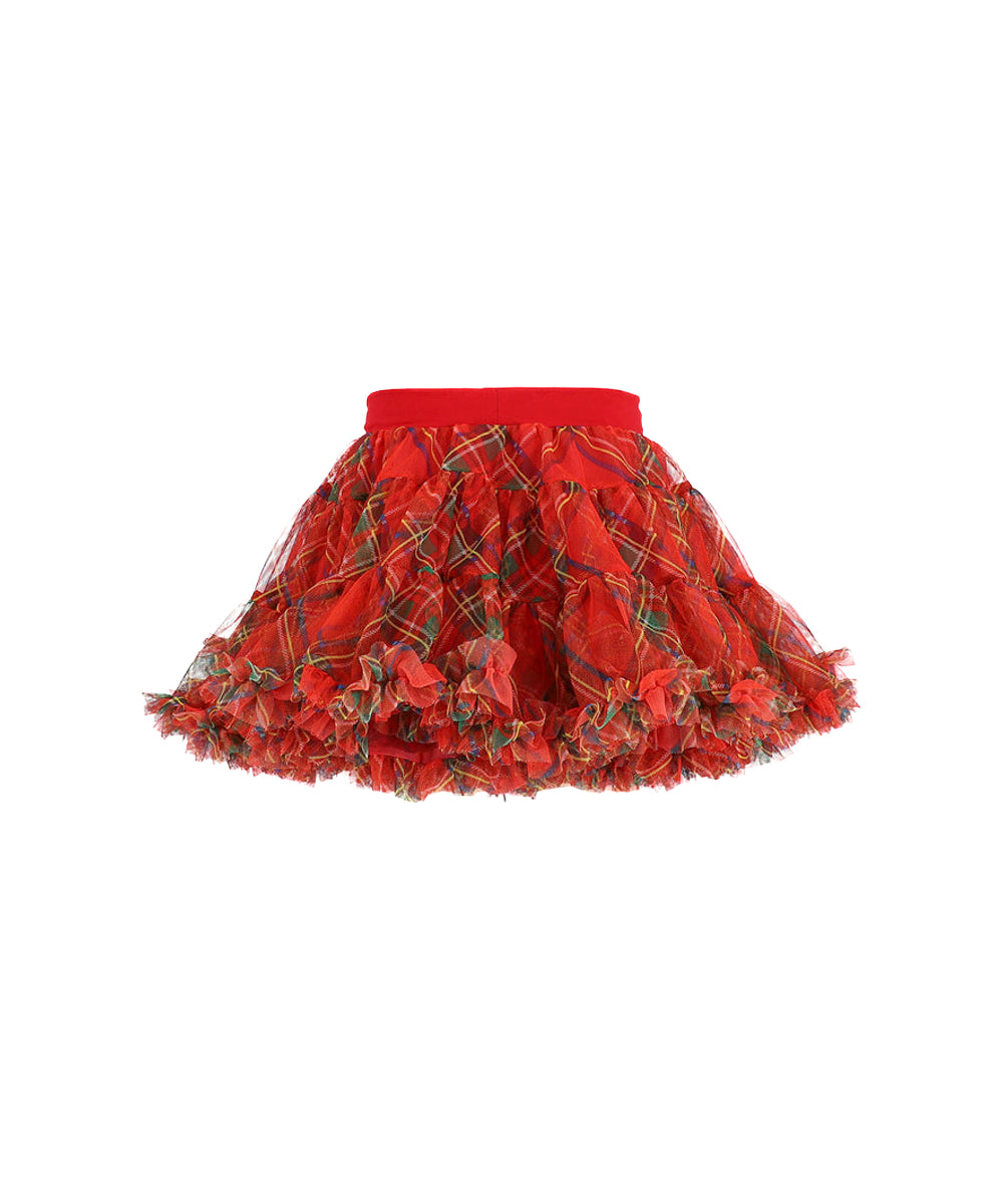 Angel's Face Gonna Tutù Rossa Scozzese per Neonate (retro)