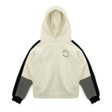 Calvin Klein Kids Felpa con Cappuccio Panna con Dettaglio Nero/Grigio per Bambini