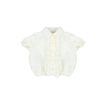 Elisabetta Franchi La Mia Bambina Camicia con Rouche Avorio per Neonate