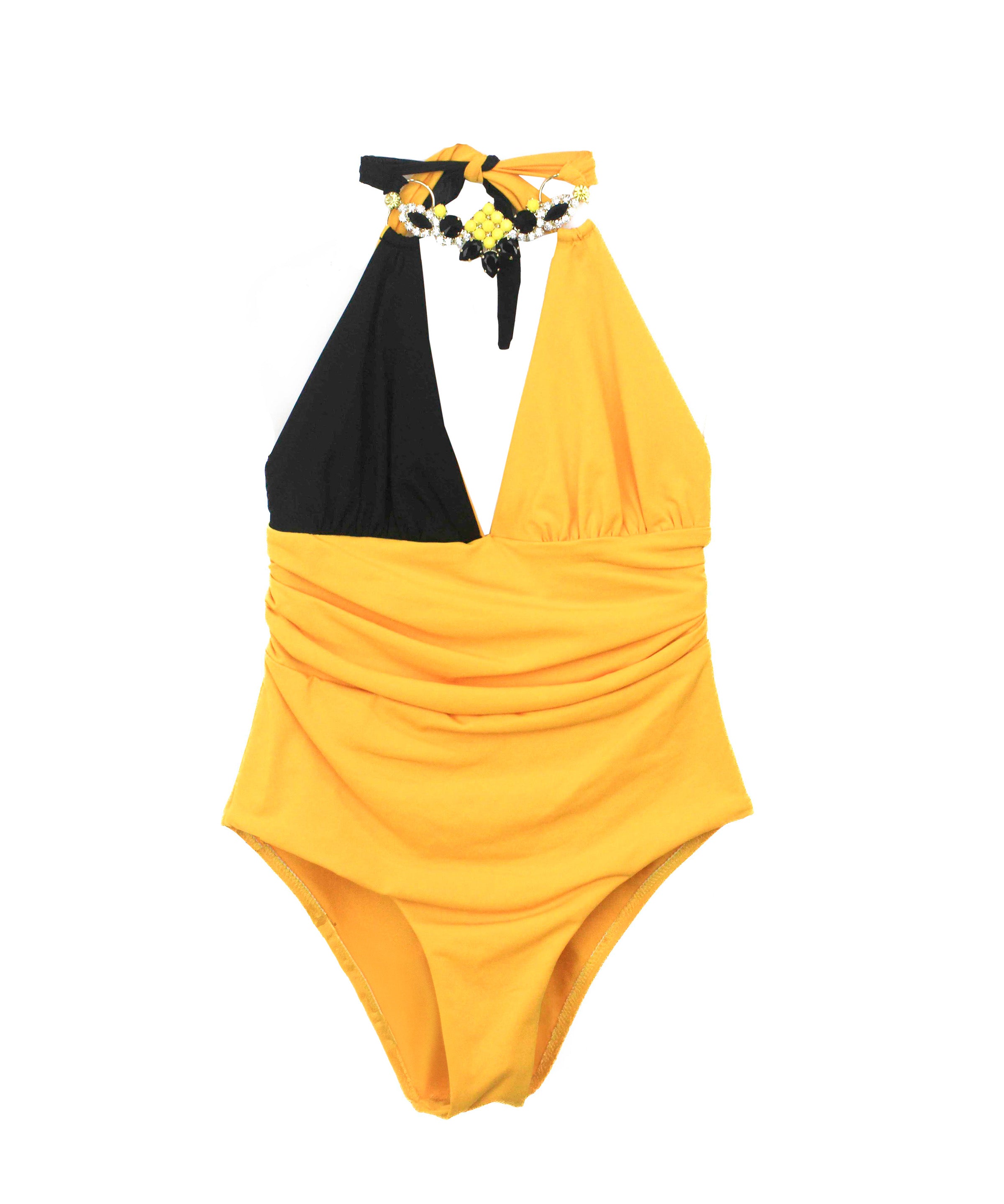 Ilaria Vitagliano Costume Monokini Giallo/Nero per Bambine