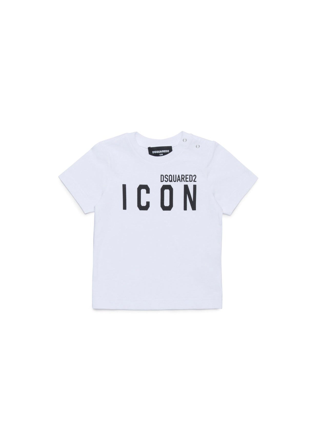 Dsquared2 Kids T-shirt Bianca con Stampa ICON per Neonati