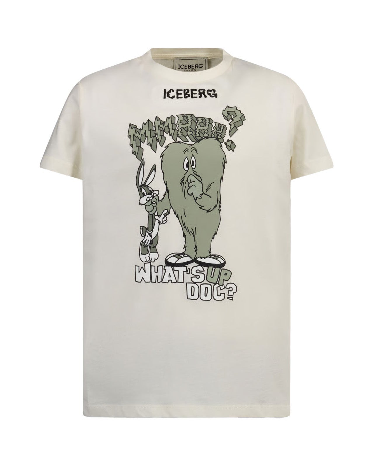 Iceberg Kids T-Shirt Off-White con Stampa per Bambini