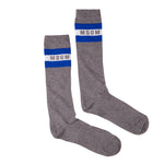 MSGM Kids Calzino Grigio con Logo per Bambini 