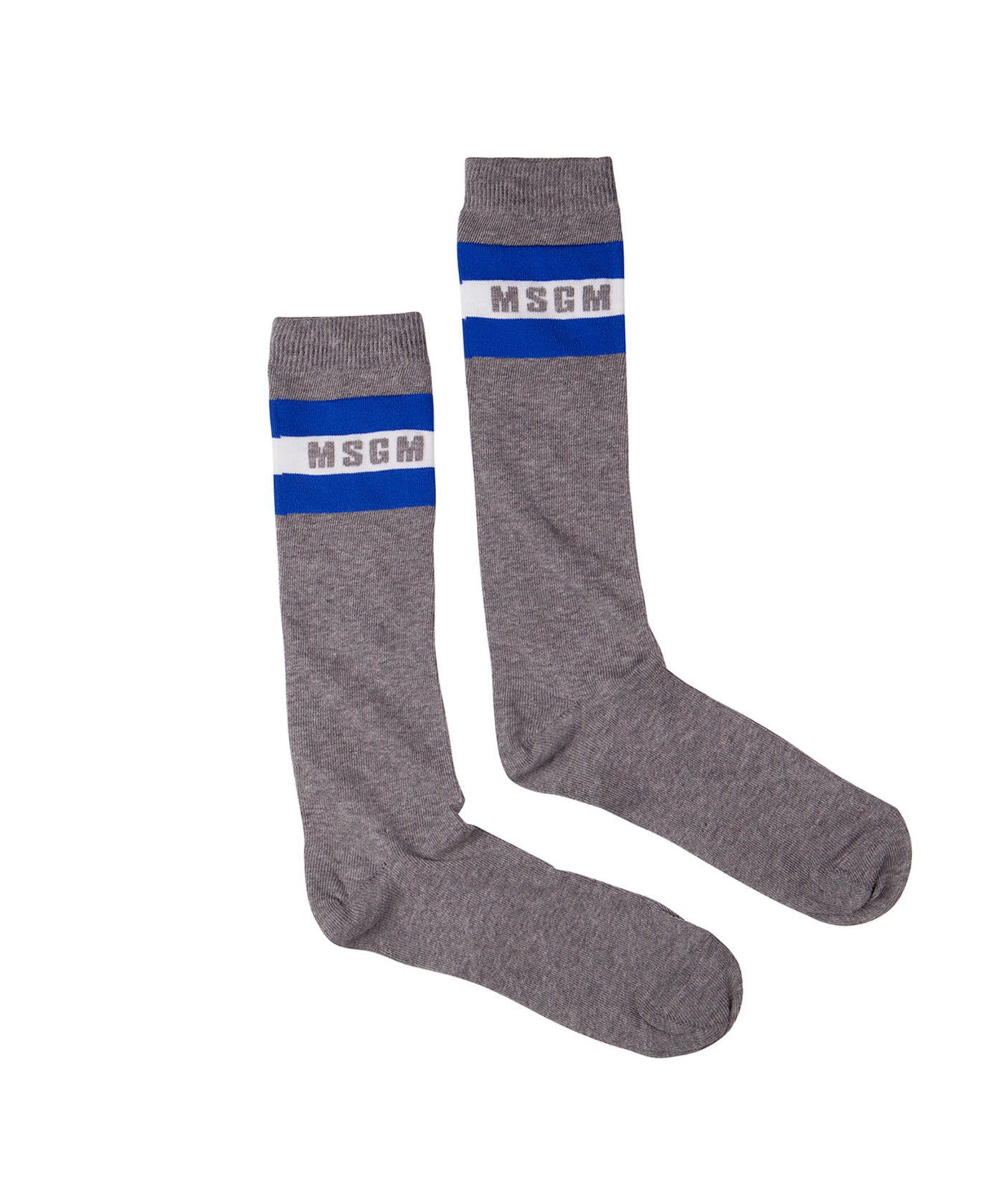 MSGM Kids Calzino Grigio con Logo per Bambini 