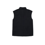 N21 Kids Camicia Nera con Bottoni Gioiello e Patch Logo per Bambine