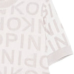 Pinko Kids T-shirt in Maglia con Logo All Over Bianco per Bambine
