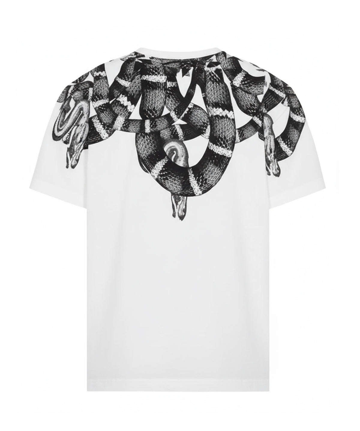 Marcelo Burlon County of Milan Kids T-shirt Bianca con Grafica Sneake a Contrasto per Bambini