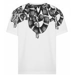 Marcelo Burlon County of Milan Kids T-shirt Bianca con Grafica Sneake a Contrasto per Bambini