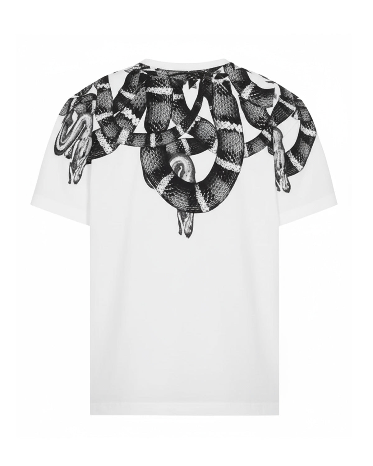Marcelo Burlon County of Milan Kids T-shirt Bianca con Grafica Sneake a Contrasto per Bambini