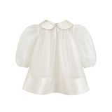 Elisabetta Franchi La Mia Bambina Abito Organza con Fondo Douches per Neonate