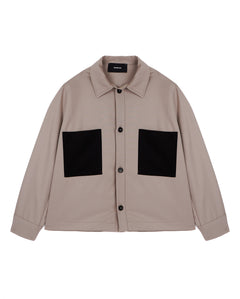 I'm Brian Kids Camicia Beige con Tasche Frontali per Bambini