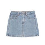 Moschino Kids Gonna in Denim con Ricamo Teddy Bear per Bambine