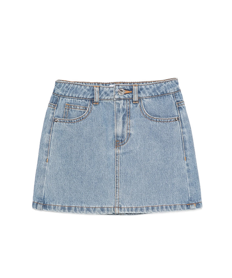 Moschino Kids Gonna in Denim con Ricamo Teddy Bear per Bambine