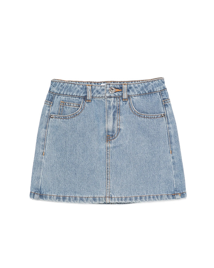 Moschino Kids Gonna in Denim con Ricamo Teddy Bear per Bambine