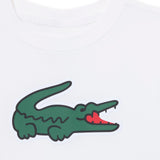 Lacoste Kids T-Shirt Bianco con Logo Coccodrillo Unisex