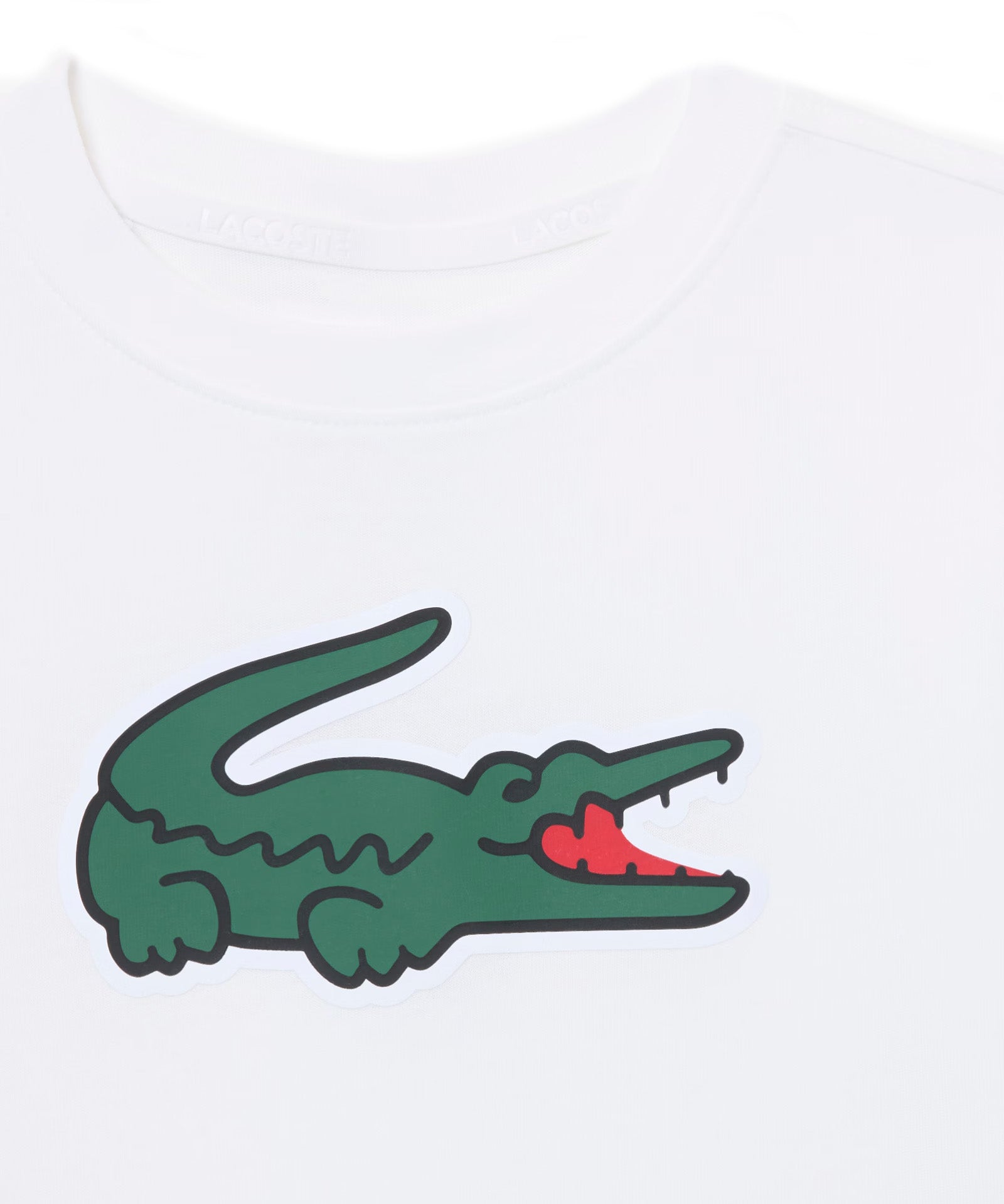 Lacoste Kids T-Shirt Bianco con Logo Coccodrillo Unisex