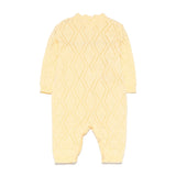 Elisabetta Franchi My Little Girl Lemon Jumpsuit Pointelle for Newborns