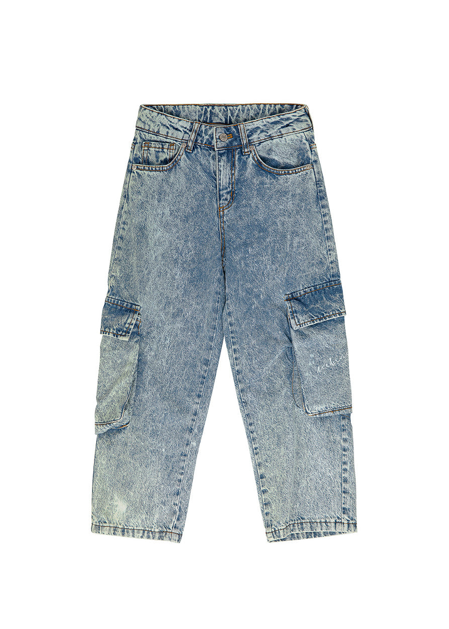 Iceberg Kids Jeans Denim con Tasconi per Bambine