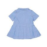 Diesel Kids Abito College Celeste con Applicazione Logo per Neonate