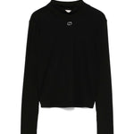 Twinset Kids Lupetto Nero con Placca Oro per Bambine