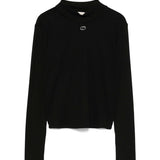 Twinset Kids Lupetto Nero con Placca Oro per Bambine