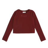 Pinko Kids T-Shirt Rubino con Ricamo per Bambine