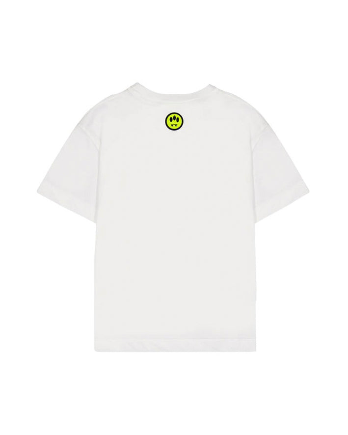 Barrow Kids T-shirt Bianca con Stampa Shoes per Bambini