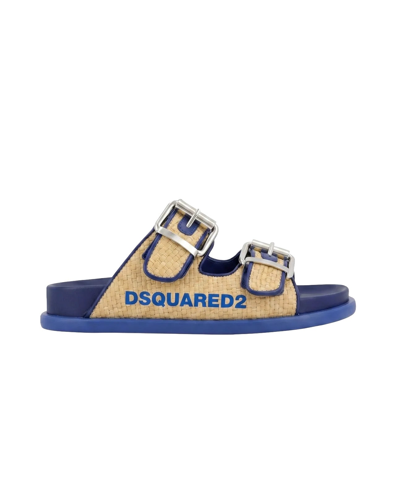 Dsquared2 Kids Sandalo beige/blu con Logo per Bambini
